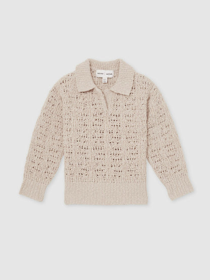 13-14 yrs  | 100 Ciels Bouclé Jumper in Neutral | Reiss Children & Baby Recommended