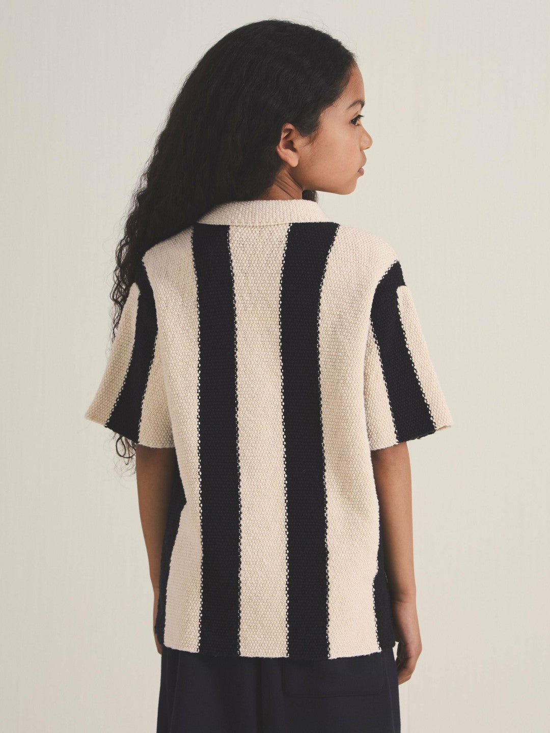 4-9 yrs  | Les 100 Ciels Stripe Knit Shirt in Black | Reiss Children & Baby Trending