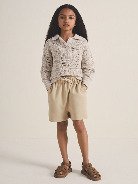 4-9 yrs | Les 100 Ciels Jersey Shorts in Sage | Reiss Children & Baby Exclusive