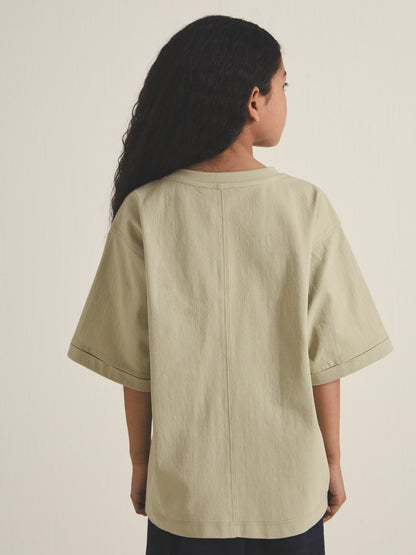 9-13 yrs  | Les 100 Ciels Oversize T-Shirt in Sage | Reiss Children & Baby Featured