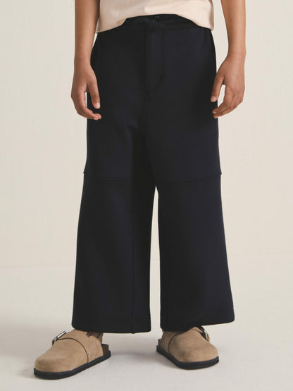 9-13 yrs  | Les 100 Ciels Wide-Leg Joggers in Navy | Reiss Children & Baby Signature