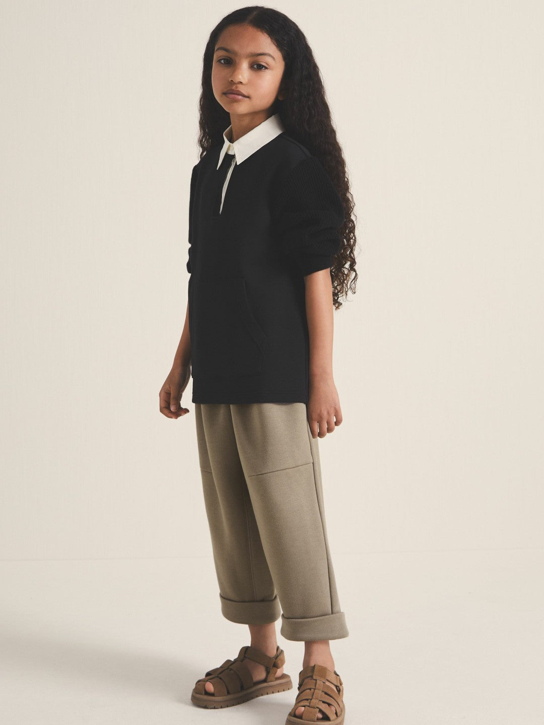 13-14 yrs  | Les 100 Ciels Jersey Joggers in Mink | Reiss Children & Baby Featured