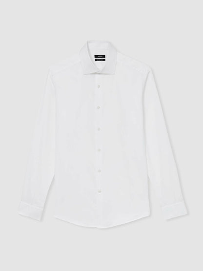 Slim Fit Slim-Fit Cotton-Sateen Shirt in White | Reiss Men Trending