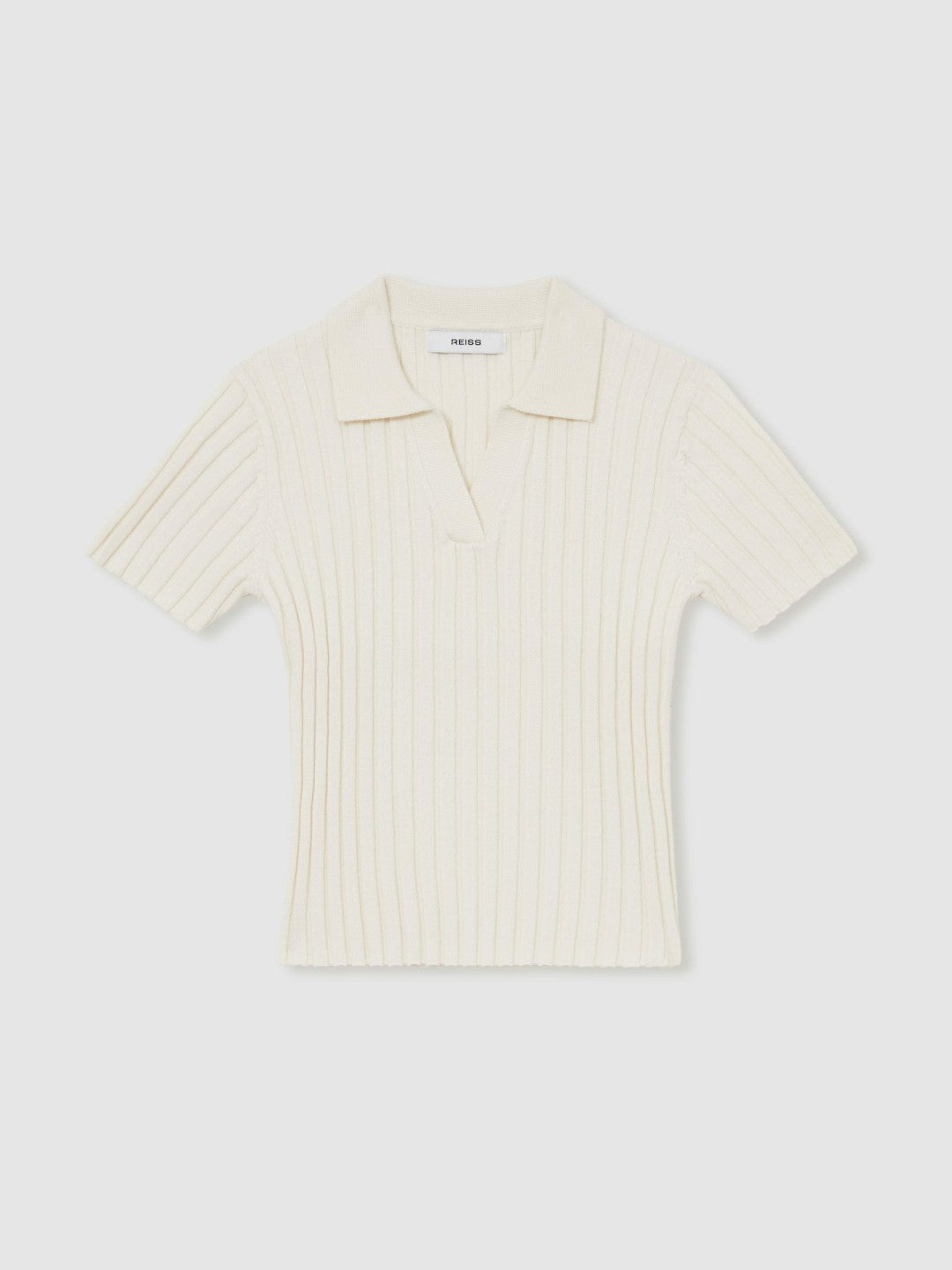 4-9 yrs Rib-Knit Polo Top in Ivory | Reiss Children & Baby Popular
