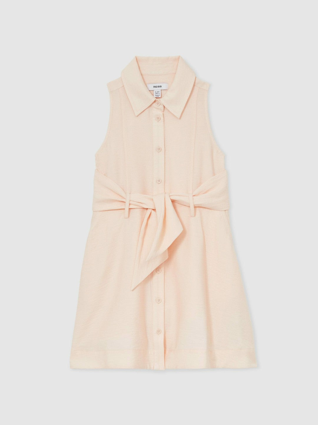 13-14 yrs Tie-Waist Collared Dress in Pink | Reiss Children & Baby New