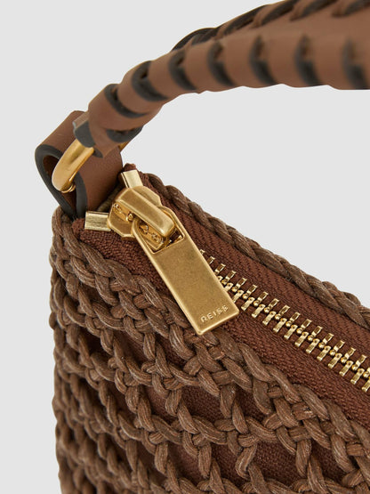 Weave Cross-Body Bag in Tan | Reiss Women Signature