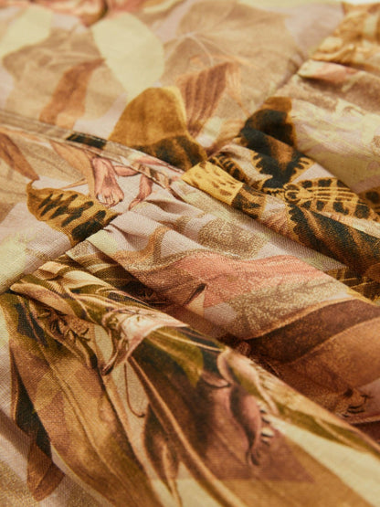 9-13 yrs  | NYBG Floral-Print Midi Dress in Khaki | Reiss Children & Baby Exclusive