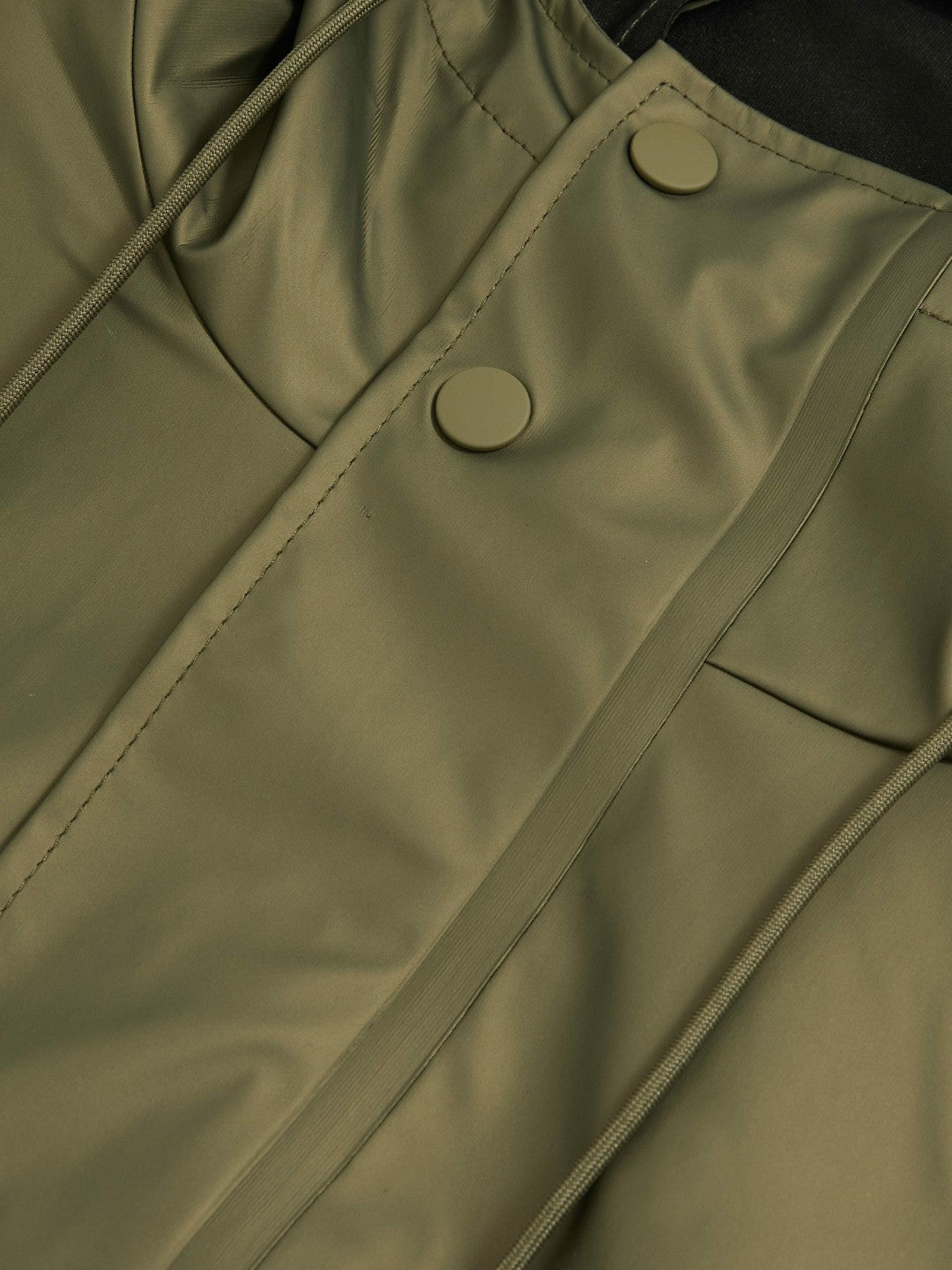 Rains Long Hooded Jacket in Revel Brass Green | Reiss Women Premium