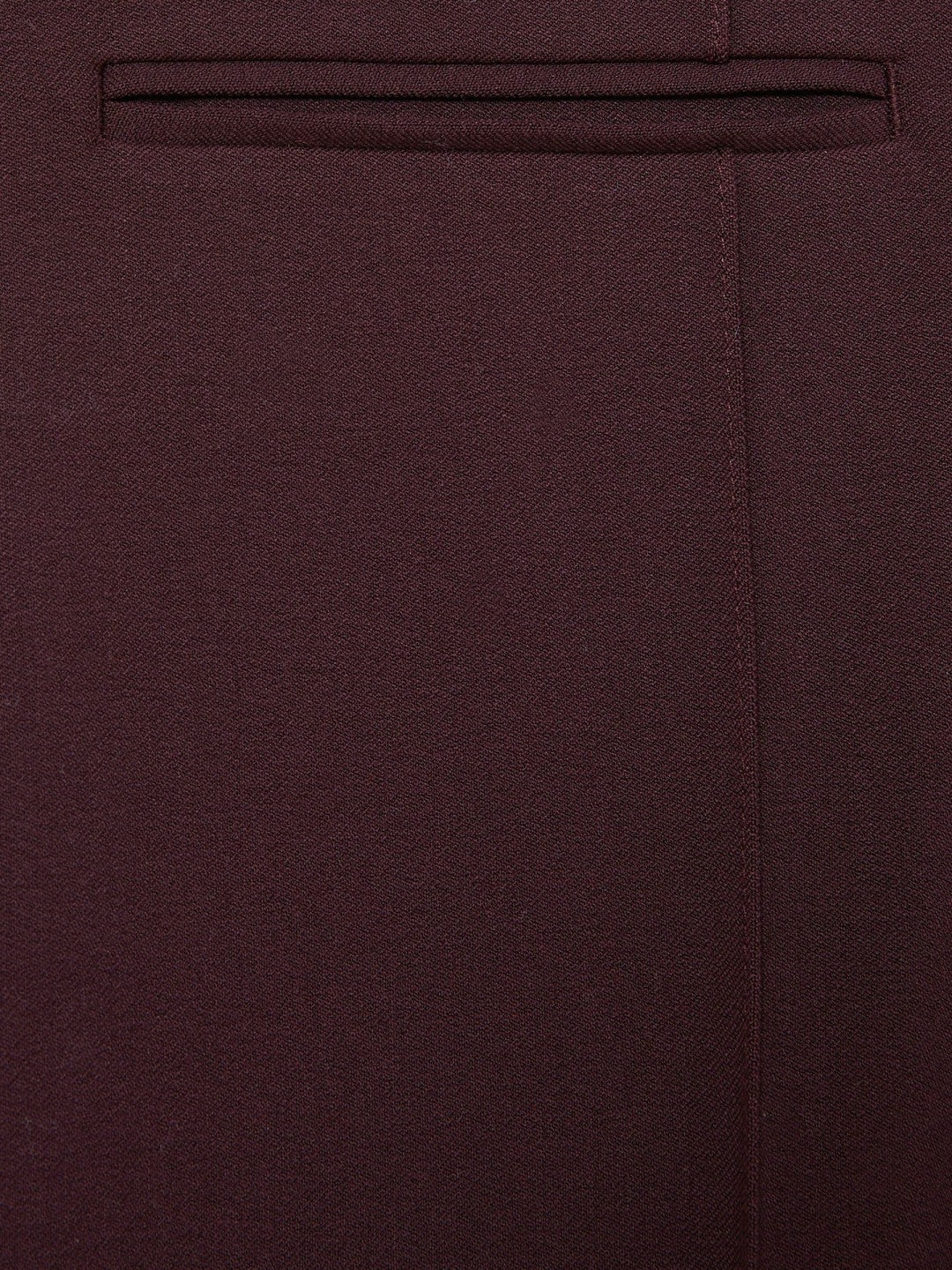 Petite High Rise Flared Trousers in Burgundy | Reiss Women Signature