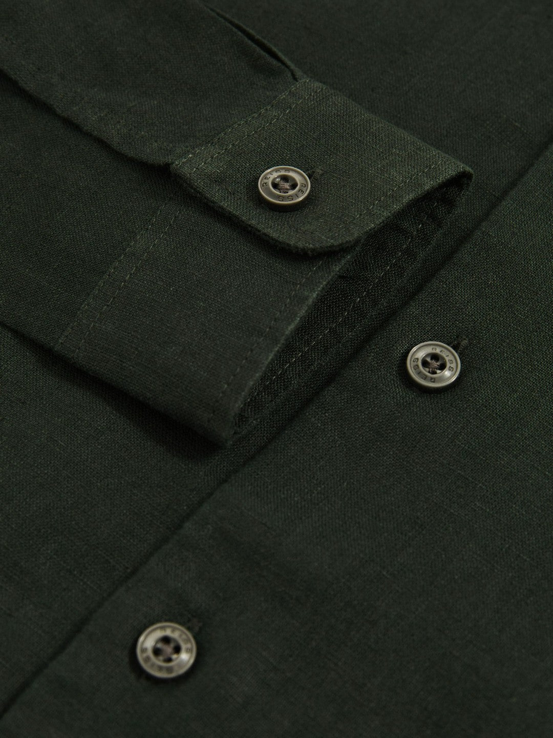 3-9 yrs Linen Cutaway Collar Shirt in Dark Green | Reiss Children & Baby Trending