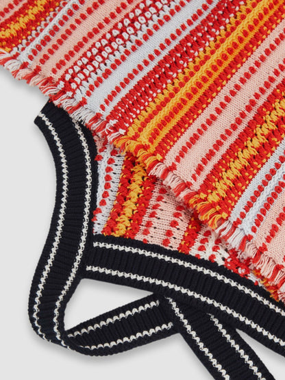 13-14 yrs Cotton Striped Knit Dress in Multi | Reiss Children & Baby Featured
