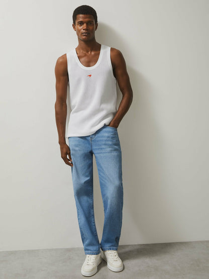 McLaren F1 Team Speedmark Knit Vest in White | Reiss Men Best Seller