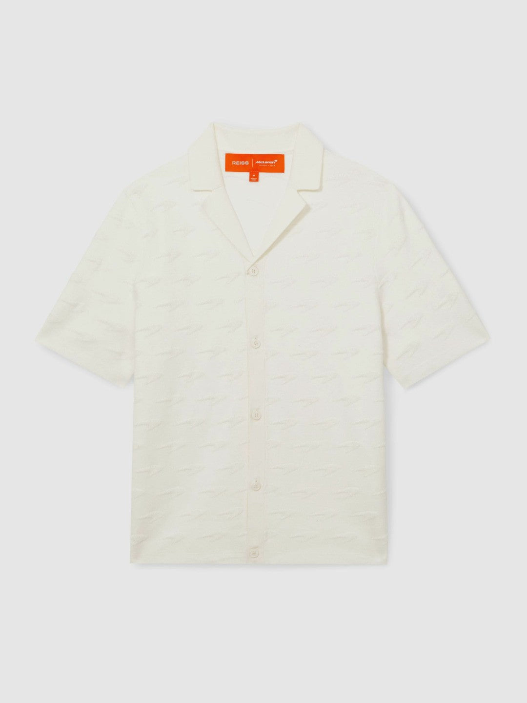 McLaren F1 Team Speedmark Knit Shirt in White | Reiss Men Premium