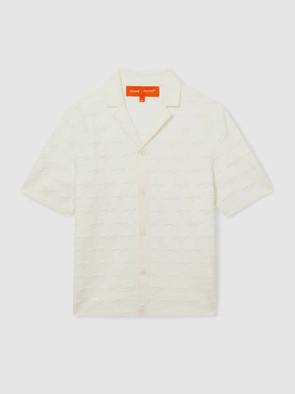 McLaren F1 Team Speedmark Knit Shirt in White | Reiss Men Premium