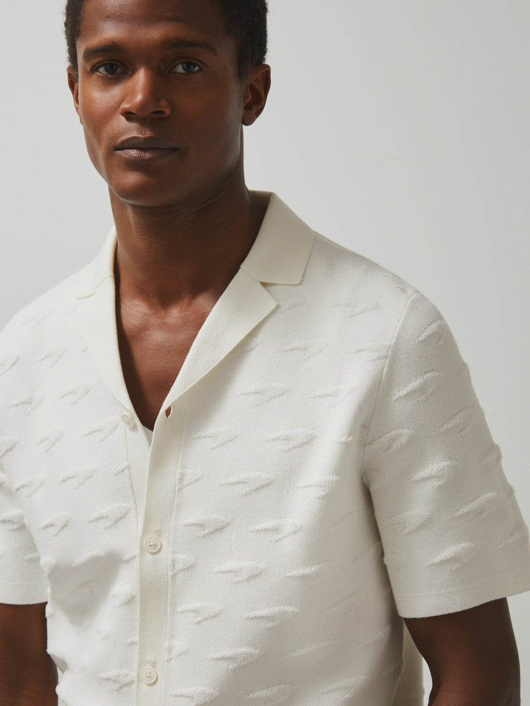 McLaren F1 Team Speedmark Knit Shirt in White | Reiss Men Premium