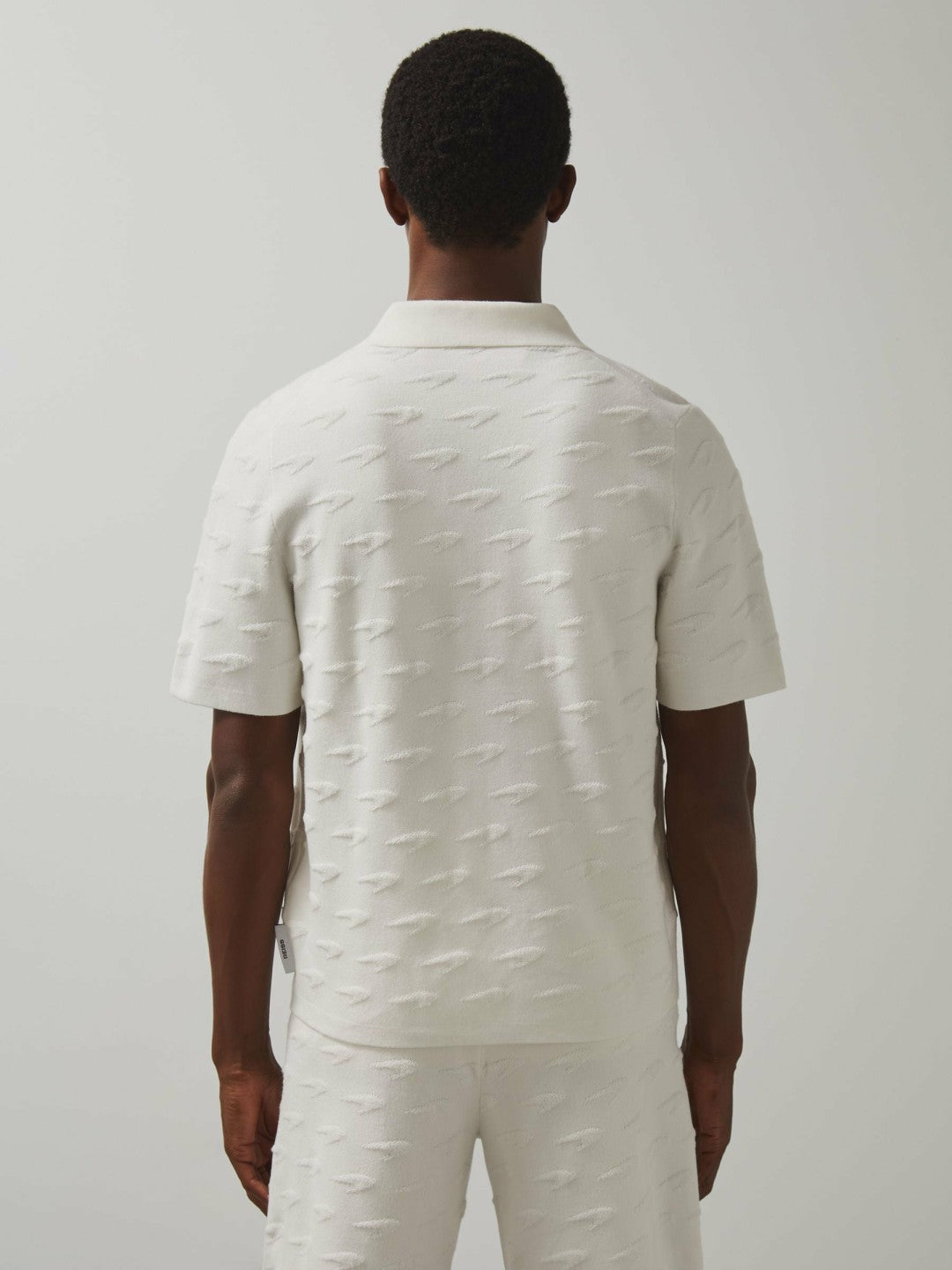 McLaren F1 Team Speedmark Knit Shirt in White | Reiss Men Premium