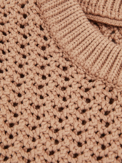 Cotton-Blend Crochet Vest in Soft Camel | Reiss Men New