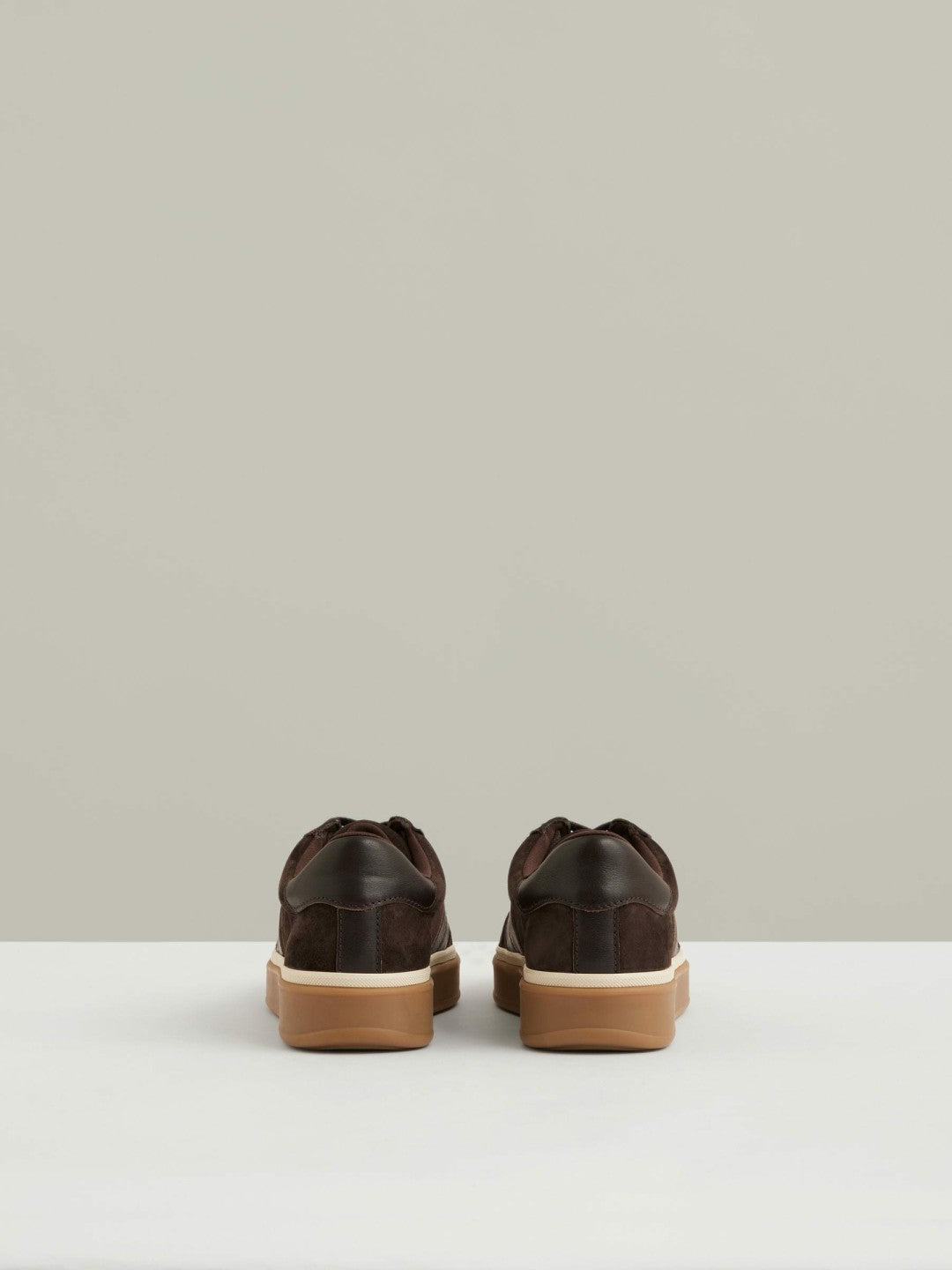Suede Low-Top Trainers in Chocolate | Reiss Women Popular