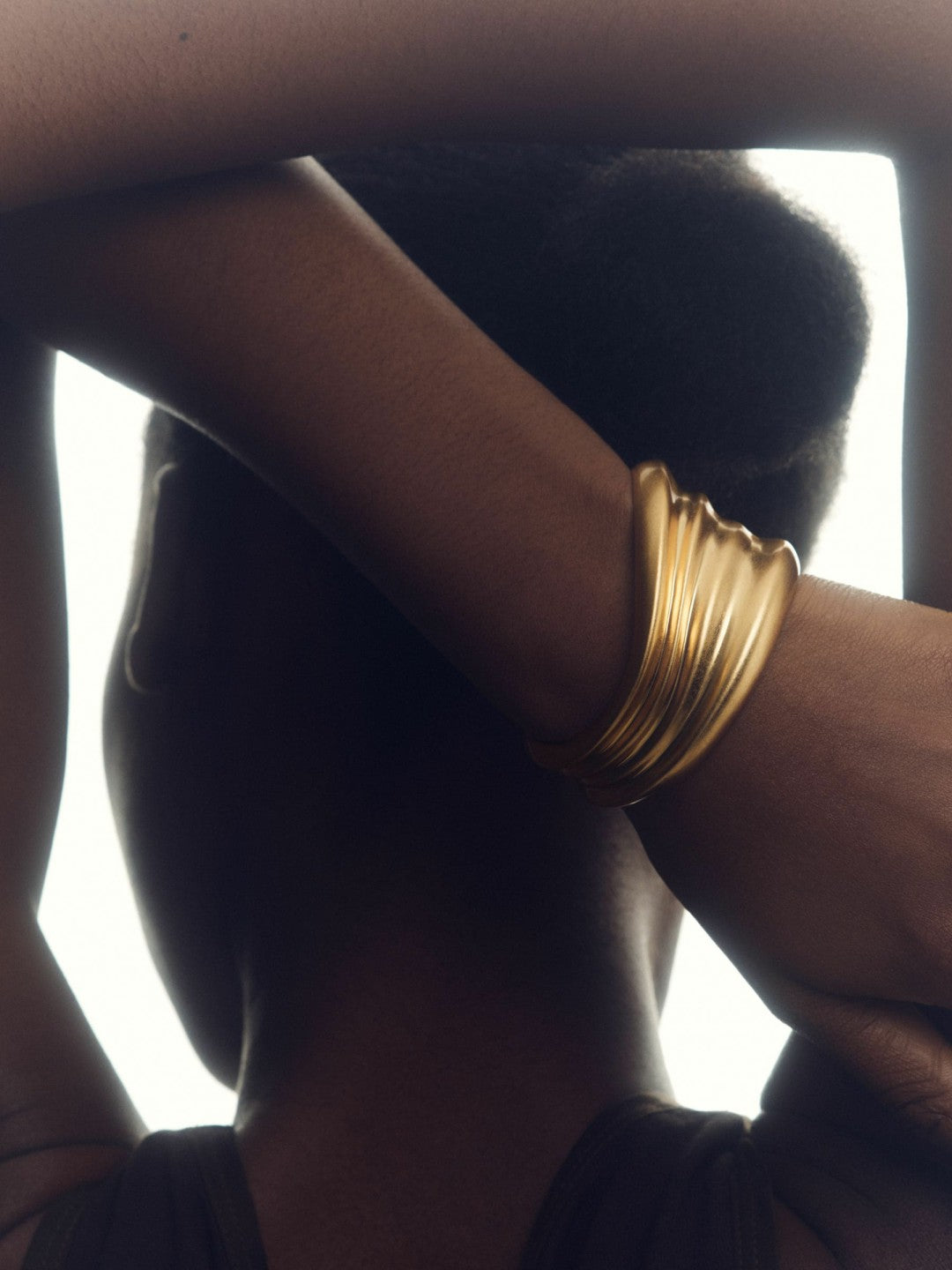 Fluid Sculpted Cuff in Gold Tone | Reiss Women Popular