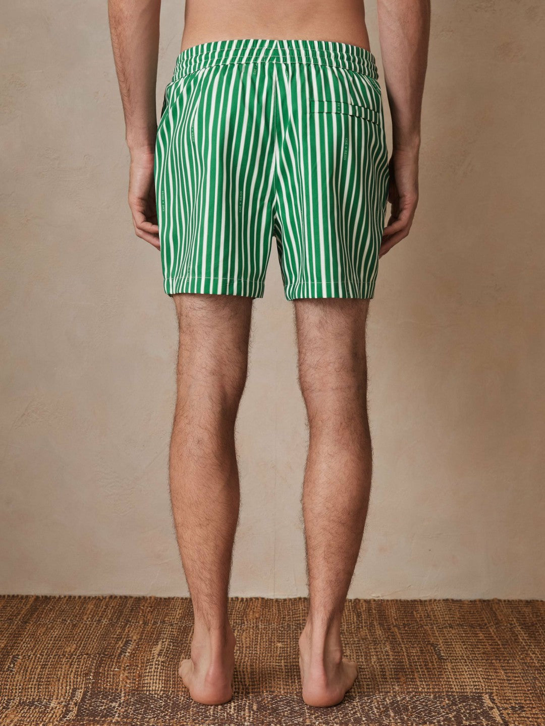 | Ché Stripe Swim Shorts in Green/White | Reiss Men Exclusive
