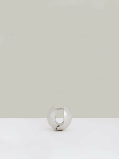 Polished Ball Huggie Earrings in Silver Tone | Reiss Women Recommended