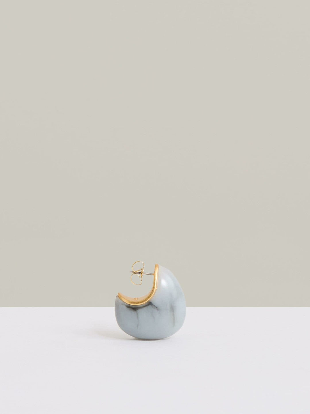 Curve Marble Scoop Earrings in Gold Tone | Reiss Women Popular