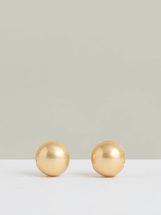Polished Ball Huggie Earrings in Gold | Reiss Women Trending