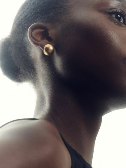 Polished Ball Huggie Earrings in Gold | Reiss Women Trending