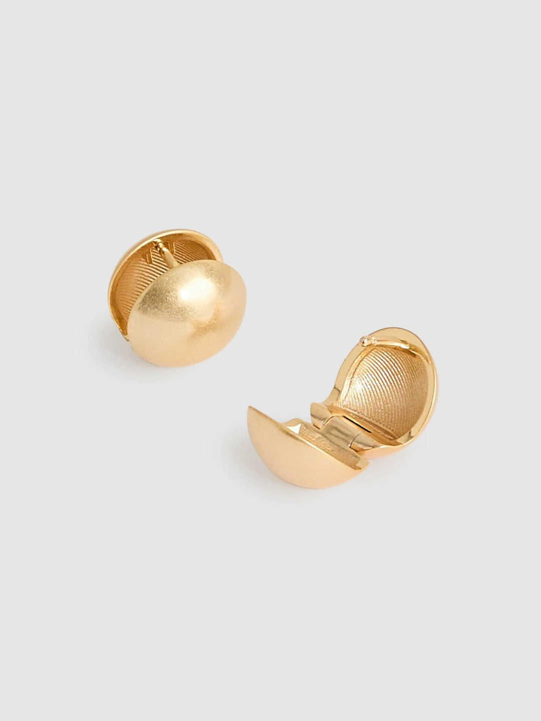 Polished Ball Huggie Earrings in Gold | Reiss Women Trending