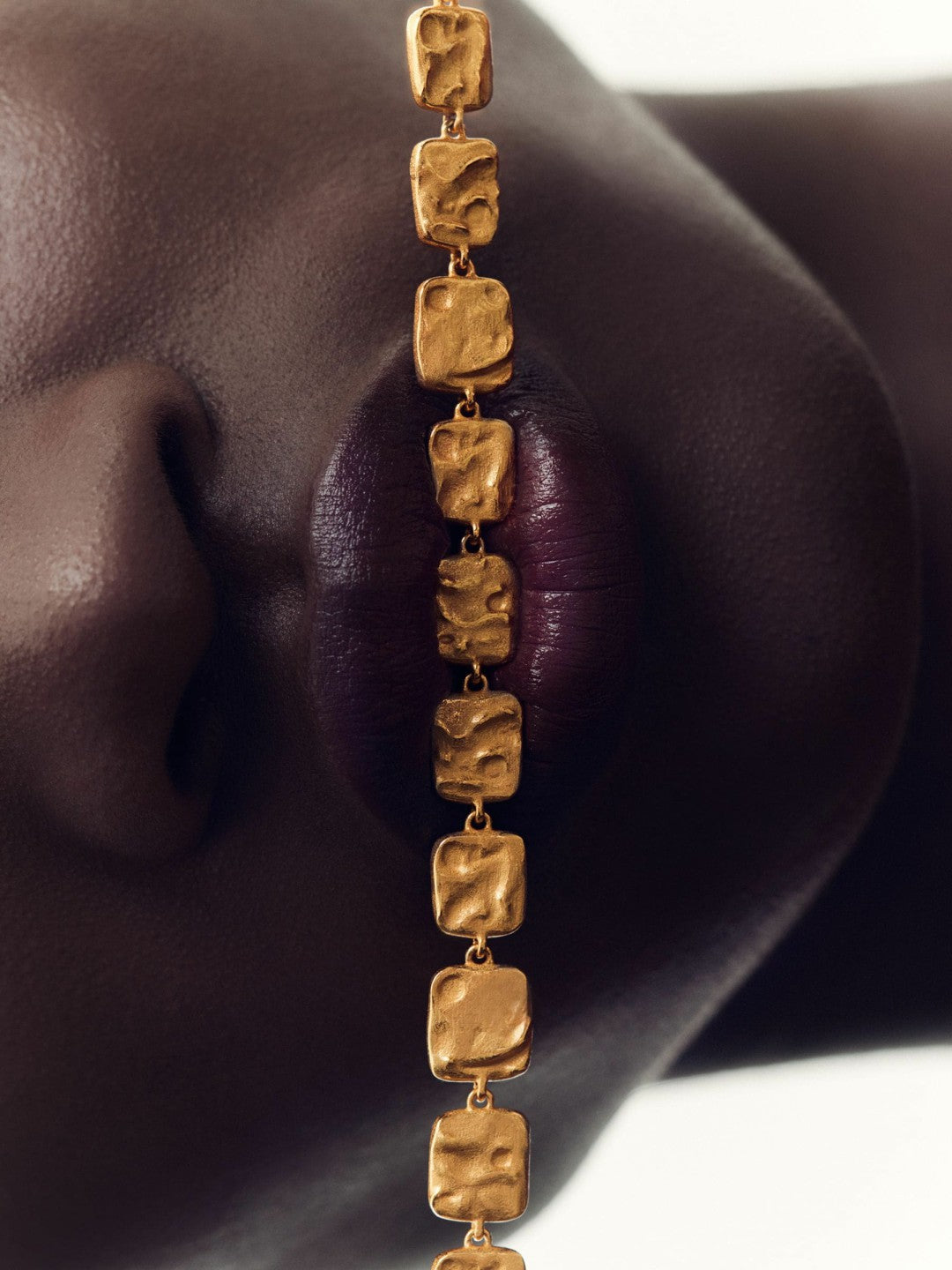 Molten Square Necklace in Gold Tone | Reiss Women Recommended