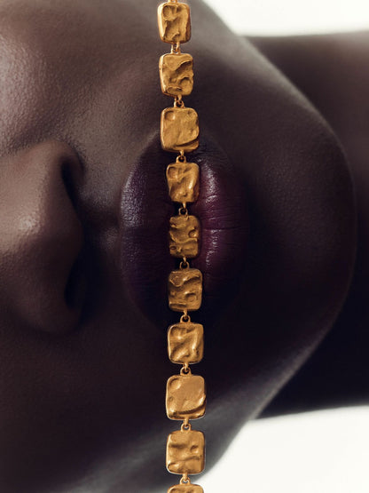 Molten Square Necklace in Gold Tone | Reiss Women Recommended