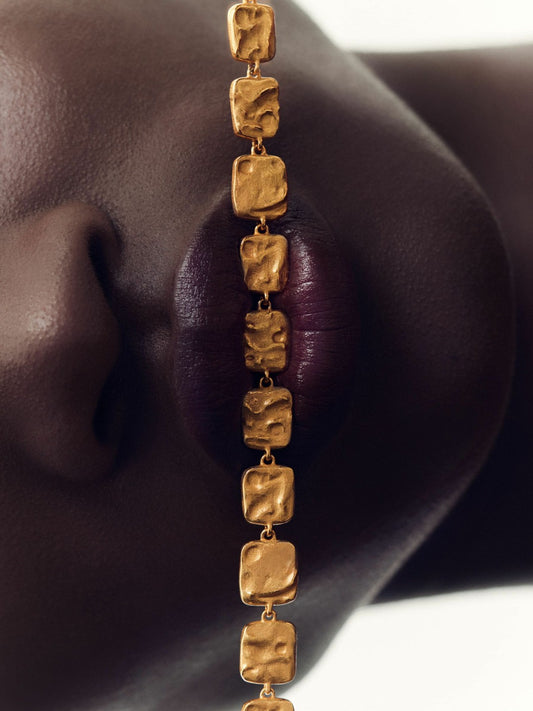 Molten Square Necklace in Gold Tone | Reiss Women Recommended