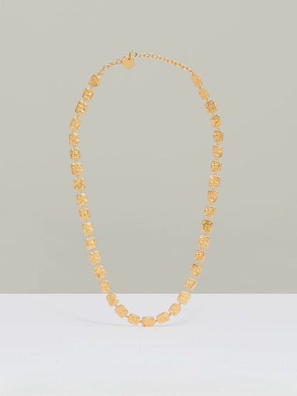 Molten Square Necklace in Gold Tone | Reiss Women Recommended