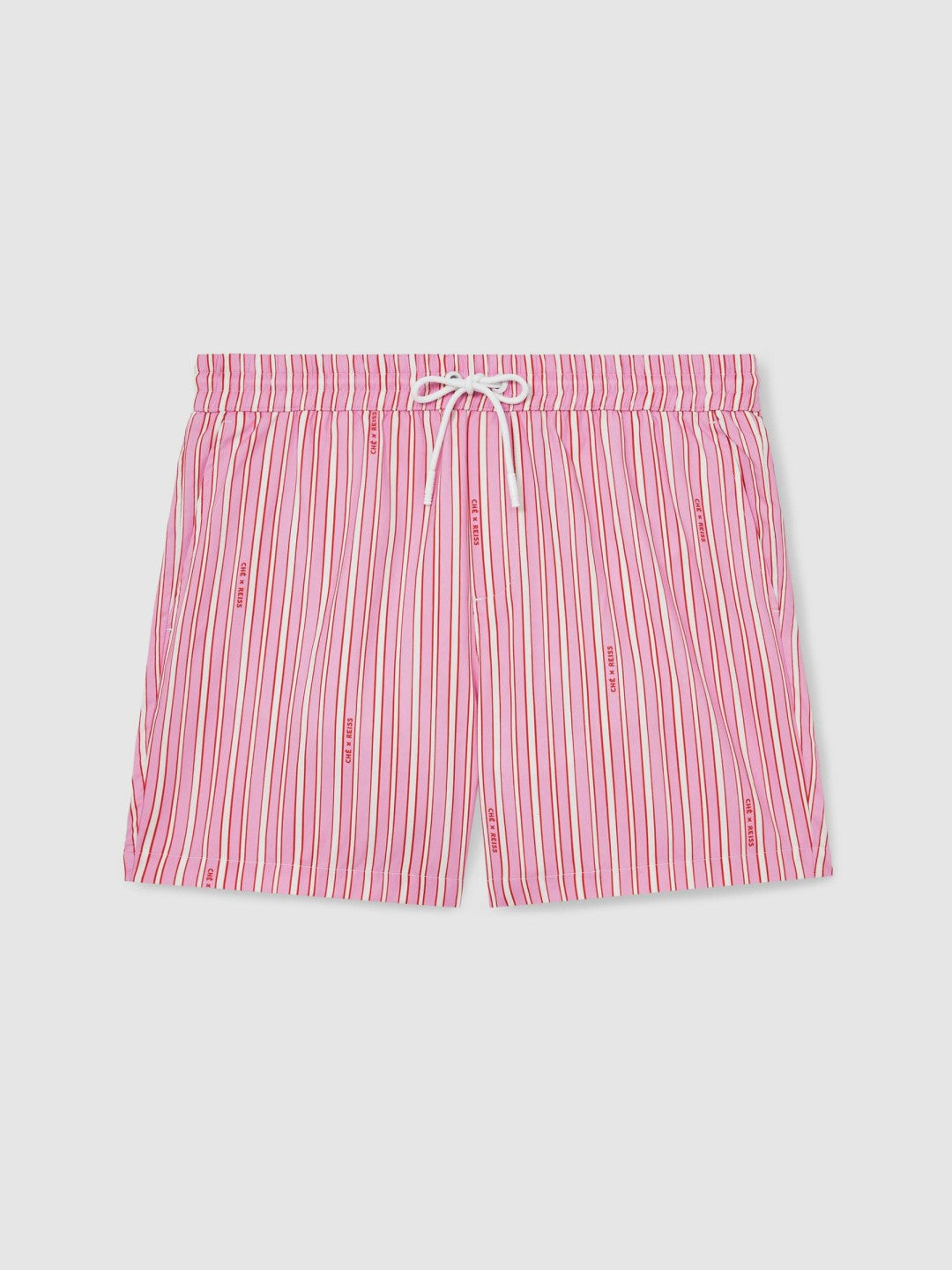 | Ché Stripe Swim Shorts in Pink/White | Reiss Men Best Seller