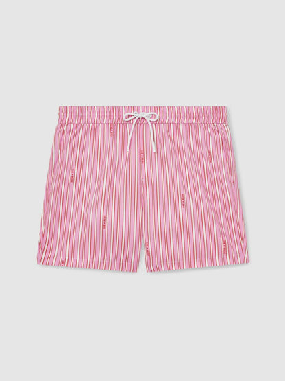 | Ché Stripe Swim Shorts in Pink/White | Reiss Men Best Seller