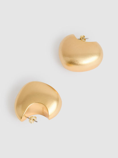Curve Scoop Earrings in Gold Tone | Reiss Women Signature