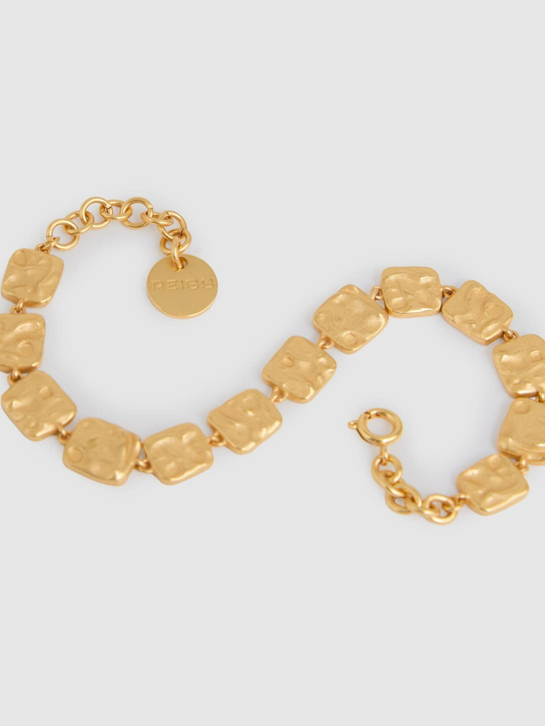 Molten Square Bracelet in Gold Tone | Reiss Women Signature