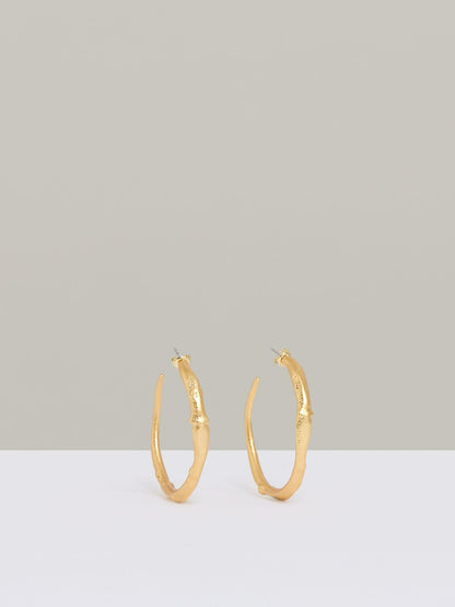 Molten Hoop Earrings in Gold Tone | Reiss Women Featured