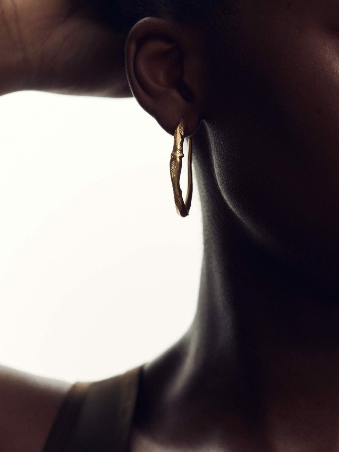 Molten Hoop Earrings in Gold Tone | Reiss Women Featured
