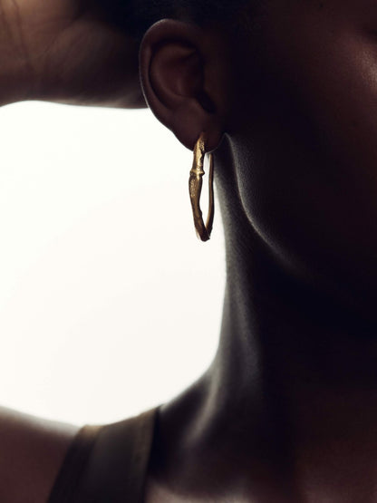 Molten Hoop Earrings in Gold Tone | Reiss Women Featured