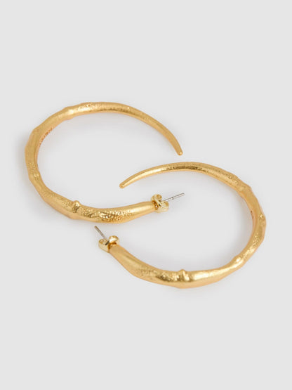 Molten Hoop Earrings in Gold Tone | Reiss Women Featured