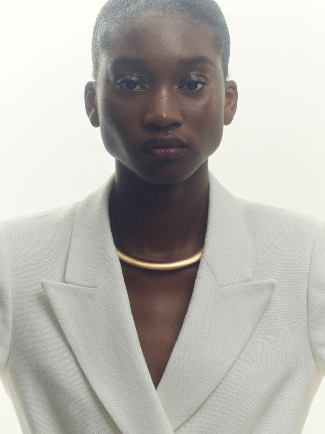 Polished Curve Choker in Gold Tone | Reiss Women Popular