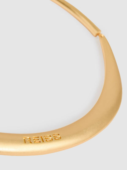 Polished Curve Choker in Gold Tone | Reiss Women Popular