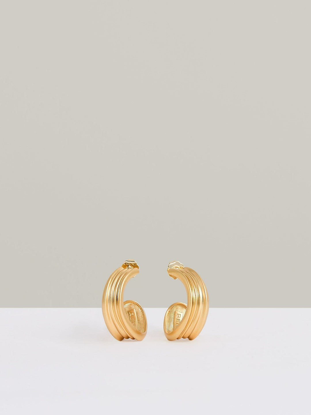 Fluid Hoop Earrings in Gold Tone | Reiss Women Trending