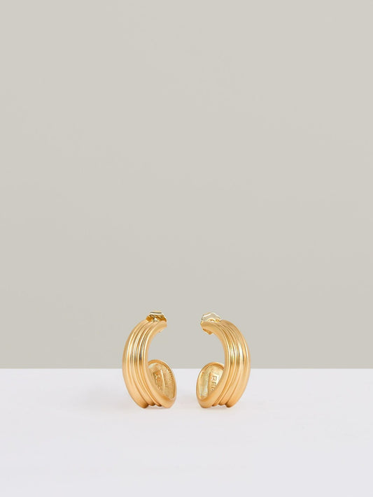 Fluid Hoop Earrings in Gold Tone | Reiss Women Trending