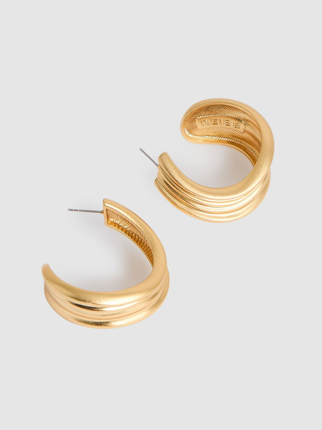 Fluid Hoop Earrings in Gold Tone | Reiss Women Trending