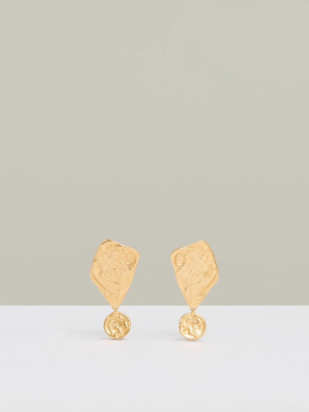 Molten Large Drop Earrings in Gold Tone | Reiss Women Trending