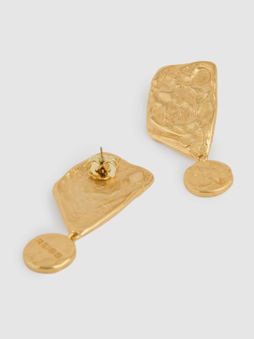 Molten Large Drop Earrings in Gold Tone | Reiss Women Trending