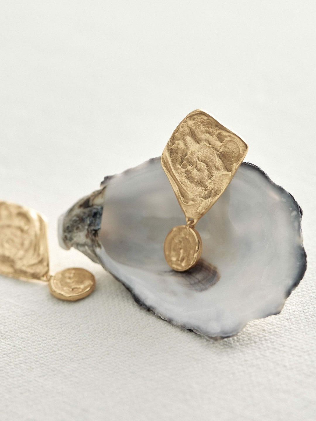 Molten Large Drop Earrings in Gold Tone | Reiss Women Trending