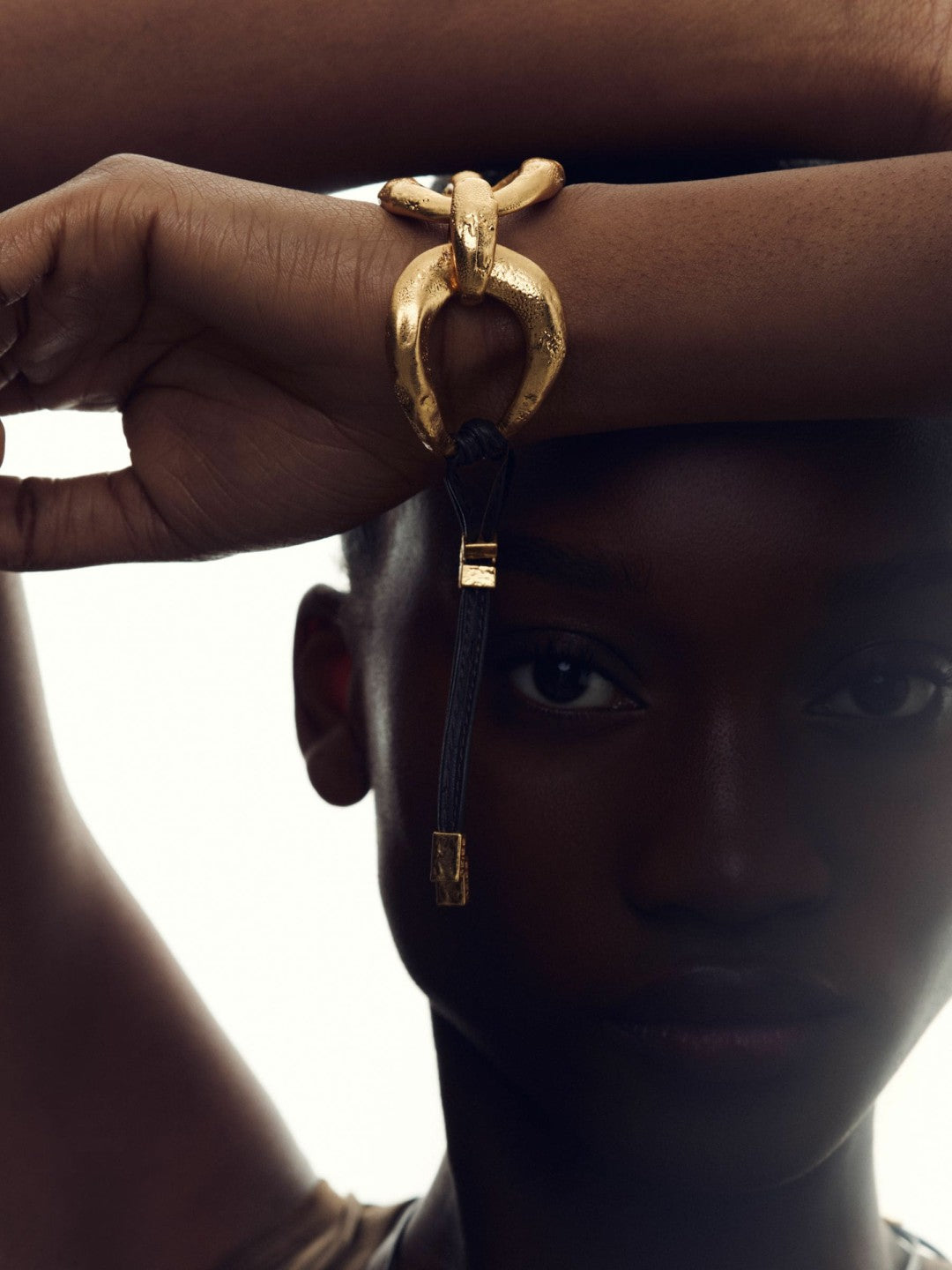 Molten Link Bracelet in Gold Tone | Reiss Women Popular